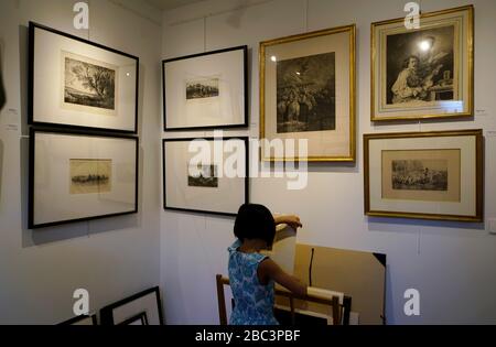 L'ex casa e studio di Jean-Francois Millet Masion et Atelier de Jean Francois Millet. Oggi una galleria d'arte e museo a Barbizon.Seine-et-Marne.France Foto Stock