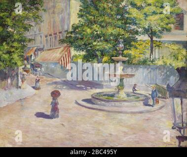 Gustave Caillebotte - la Place Saint-Georges. Foto Stock