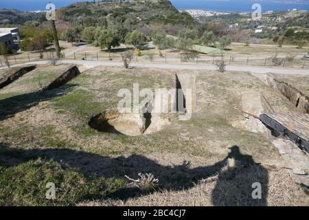 Cimitero miceneo Voudeni Foto Stock