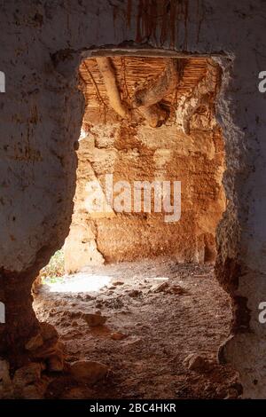 Interno Barn derelict Foto Stock