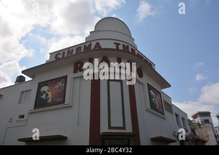 Il Teatro Rialto, uno degli edifici art deco più conosciuti di Casablanca, Marocco. Foto Stock