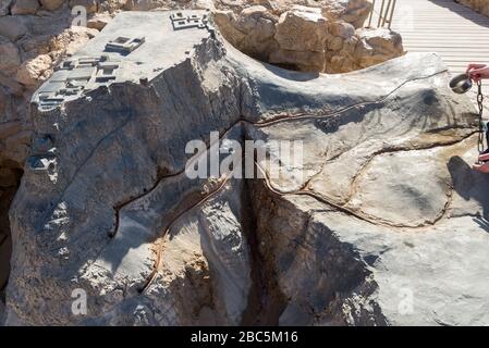 Masada National Park nel sud di Israele, durante l'inverno Foto Stock