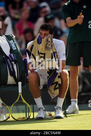 James Ward della Gran Bretagna durante una pausa contro il pesce Mardy degli Stati Uniti Foto Stock