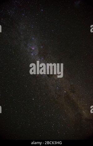 Milky Way nell'emisfero meridionale notte stellata Foto Stock