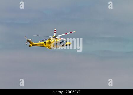 Elicottero agusta westland AW189 di proprietà privata fotografato all'aeroporto di Malpensa, Milano, Italia Foto Stock