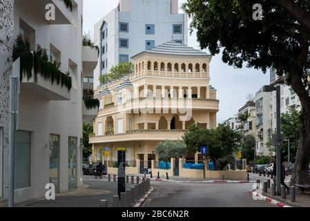 Casa Pagoda a Tel Aviv, Israele Foto Stock