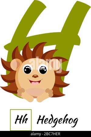 Cute inglese lettera lettera lettera lettera lettera lettera H vettore immagine Illustrazione Vettoriale