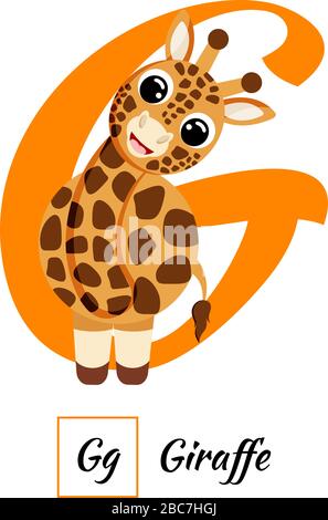 Cute inglese lettera lettera lettera lettera lettera lettera lettera G vettore immagine Illustrazione Vettoriale