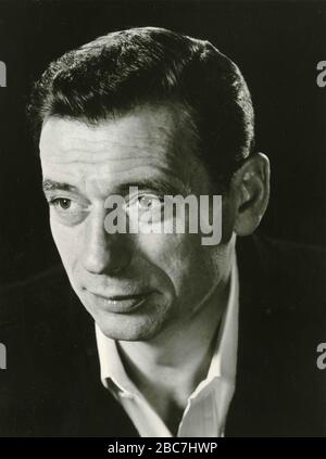 Attore francese Yves Montand, anni sessanta Foto Stock