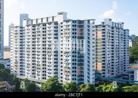 Grandi blocchi di appartamenti, Havelock Road, Chinatown, Outram District, Central Area, Singapore Foto Stock