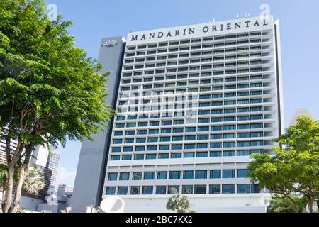 Mandarin Oriental Singapore Hotel, Marina Square, Raffles Avenue, Civic District, Central Area, Singapore Foto Stock