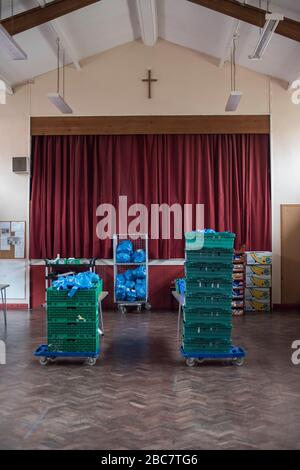 Foodbank, dove i, Daniel Blake (Dir, Ken loach, 2016) è stato girato. Venerabile Chiesa di Bede, Newcastle, 22 maggio 2017. Foto Stock