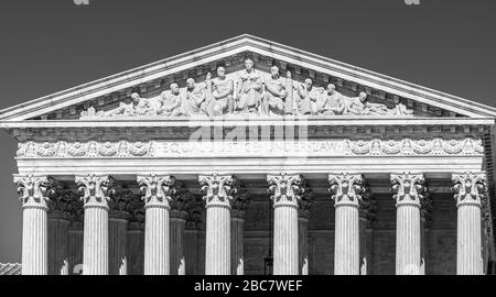 La Corte Suprema degli Stati Uniti neoclassica di Cass Gilbert a Washington DC Foto Stock