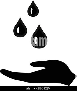 Icona di igiene del vettore per il lavaggio delle mani sulle icone di igiene di fondo isolate bianche Illustrazione Vettoriale