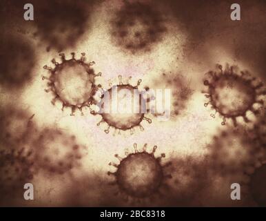 Struttura virale. La particella virale è costituita da un nucleo di acido nucleico (DNA o RNA) circondato da un rivestimento proteico. Virus illustrativo concettuale. 3D i Foto Stock