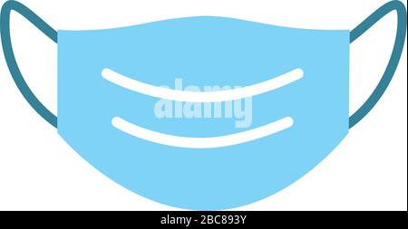 Maschera icona medicina vettore Illustrazione isolato su bianco Illustrazione Vettoriale