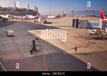 Parcheggio aereo all'aeroporto internazionale di Brasilia Foto Stock