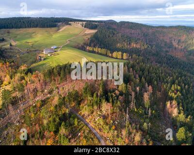 Escursioni sul Zweälersteig, Rohrhardsberg, Schänzlehof Foto Stock