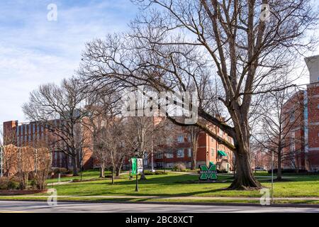 Huntington, West Virginia si trova al confine con West Virginia, Ohio, e Kentucky, ed è sede della Marshall University of 'We are Marshall' film fama. Foto Stock