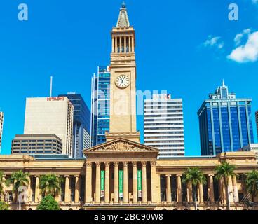 Municipio di Brisbane su King George Square, Brisbane, Queensland, Australia, Australasia Foto Stock