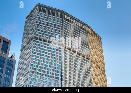 Il Met Life Building (originariamente Pan Am Building) è stato costruito in cima al punto di riferimento del Grand Central Terminal nel centro di Manhattan. Foto Stock