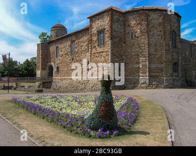 Castello di Colchester in una giornata estiva in Essex, Regno Unito Foto Stock