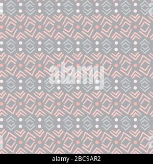 pattern vettoriale astratto senza giunture rosa e grigio Illustrazione Vettoriale