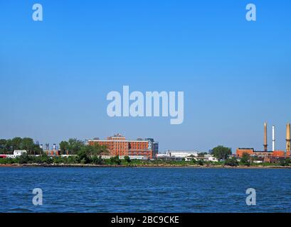 La prigione di Rikers Island, il Bronx, New York, USA Foto Stock