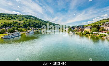 Mosella nei pressi di Traben-Trarbach, Foto Stock