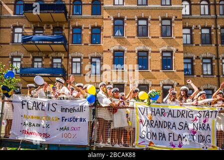 Svezia, Vastragotland e Bohuslan, Gothenburg, cerimonia di laurea degli studenti delle scuole superiori, Foto Stock