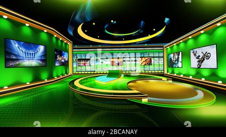 Sport lo sfondo del rendering 3D è perfetto per qualsiasi tipo di presentazione di notizie o informazioni. Lo sfondo presenta un layout elegante e pulito Foto Stock