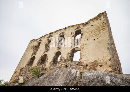 Svezia, Svezia sudorientale, zona del lago Vattern, Uppgranna, rovine del castello di Brahehus Foto Stock