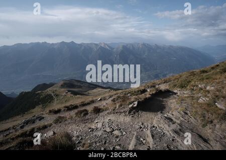 Trekking sul Monte Rocciamelone in Valsusa Foto Stock