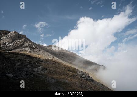 Trekking sul Monte Rocciamelone in Valsusa Foto Stock