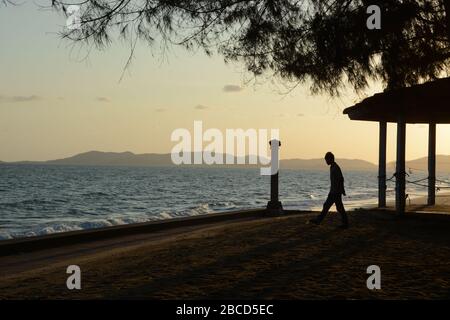 Tramonto Phala Beach 'Rayong' Foto Stock