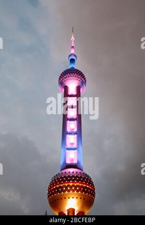 Shanghai Oriental Pearl Tower, Pudong New Area, Shanghai Foto Stock