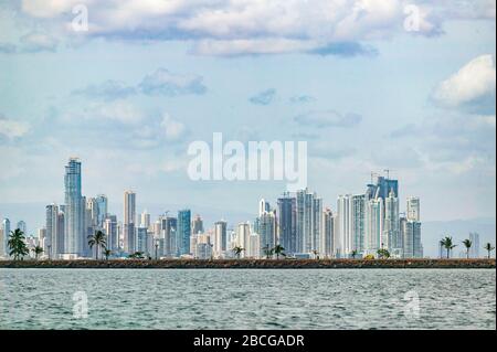 Skyline della Città di Panama Foto Stock