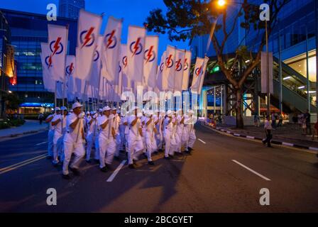 Singapore National Day Parade presso il Marina Bay Waterfront platform Foto Stock