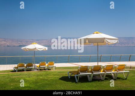 Il Gia Beach Hotel Resort a Tiberiade, Galilea, Israele, Medio Oriente. Foto Stock