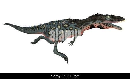 Dinosauro Masiakasaurus knopfleri running - rendering 3D Foto Stock