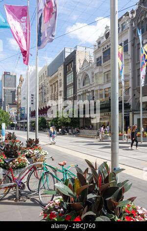 Bourke Street, City Central, Melbourne, Victoria, Australia Foto Stock