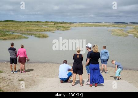 Baie d'Authie, Fort Mahon Plage, baia della Somme Foto Stock