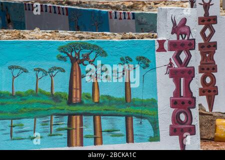 Africa, Madagascar, regione di Ilhorombe, Ilakaka. Cimitero. Foto Stock