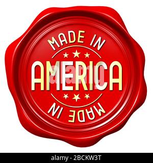 Guarnizione in cera rossa - prodotta in America Foto Stock