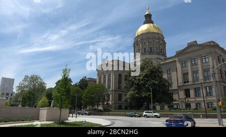 Atlanta Capitol con cupola dorata - ATLANTA, USA - 18 APRILE 2016 - fotografia di viaggio Foto Stock
