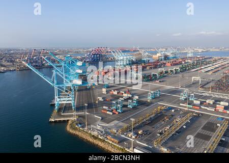 APM Terminal porto di Los Angeles Foto Stock