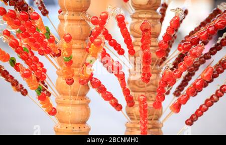 Zucca di zucchero cinese, uno spuntino tradizionale Foto Stock