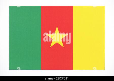 Bandiera nazionale del Camerun. Foto Stock