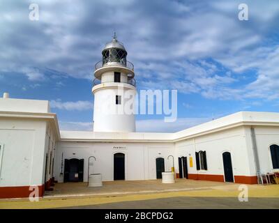 Faro di Capo Cavalleria,Minorca,Isole Baleari,Spagna,Europa Foto Stock