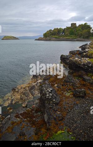 Dunollie Castle vicino Oban Scozia Foto Stock